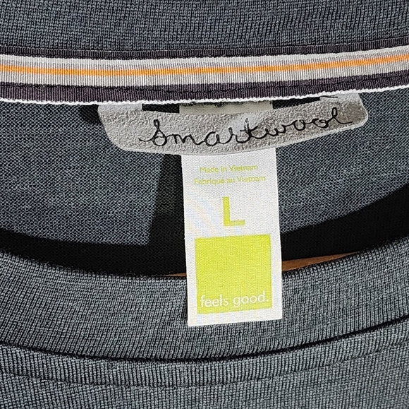 Smartwool Men's Gray and Black Merino Wool Long Sleeve Shirt - Picture 5 of 6